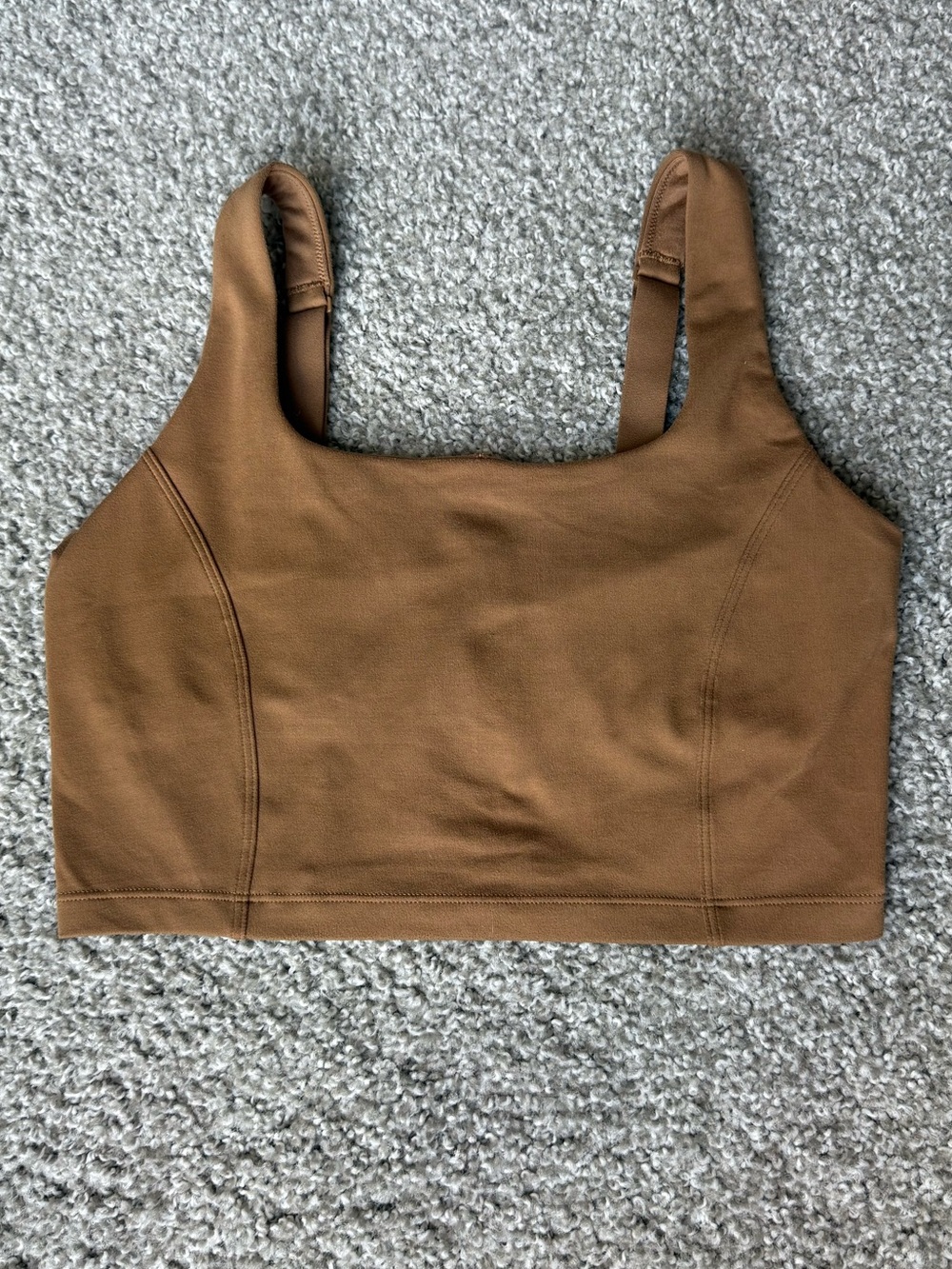 Square Neck Cropped Tank Top - Brown (Offline by Aerie)